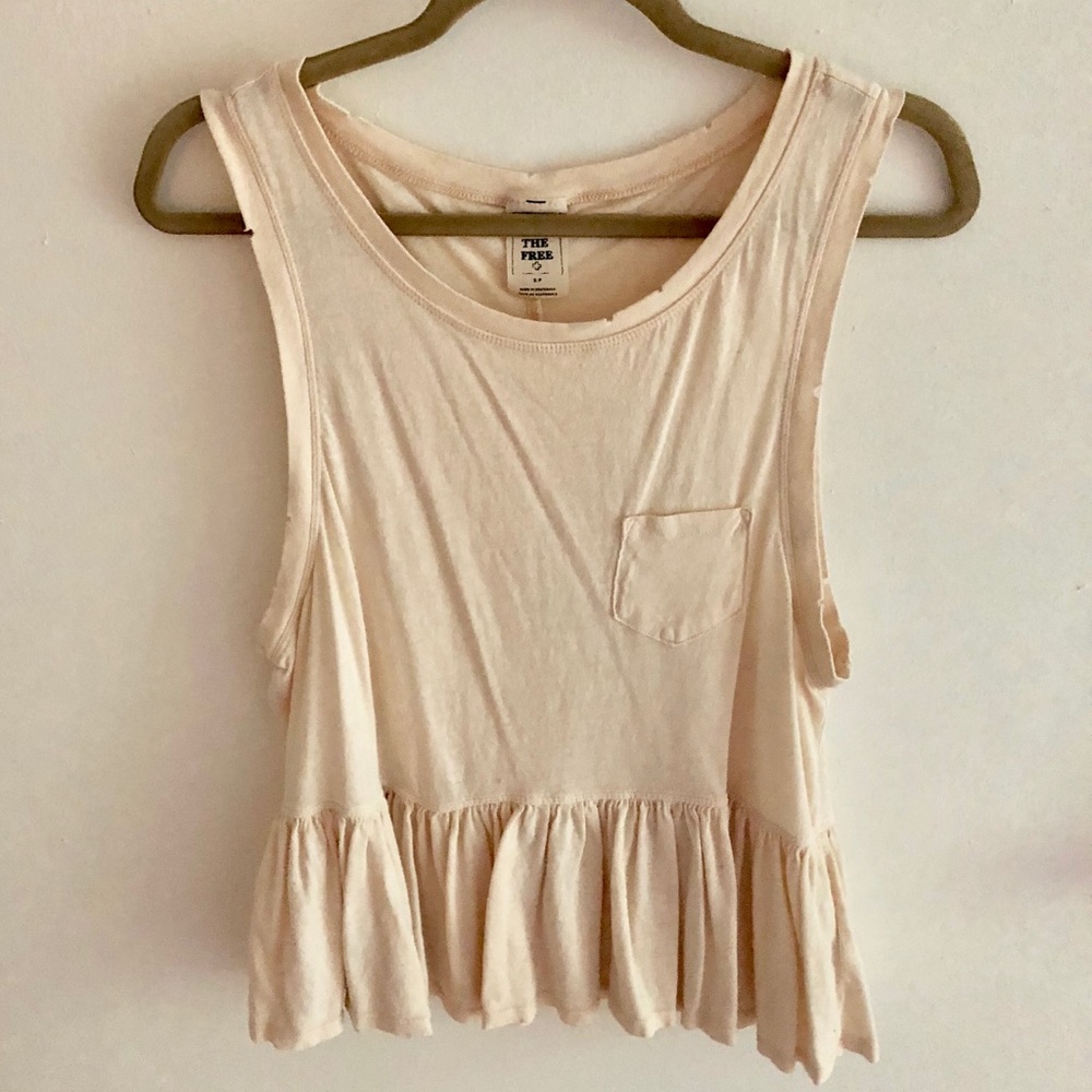 FREE PEOPLE peplum tank size small